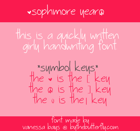 Sophmore Year字体 2