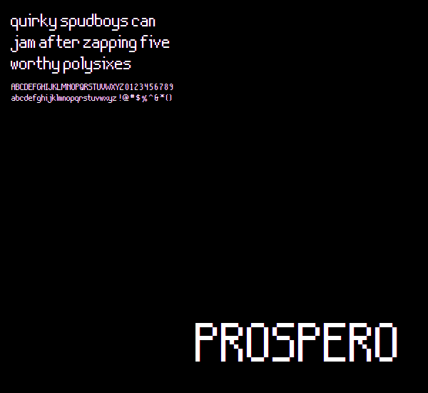 Prospero NBP字体 2