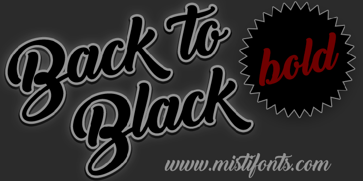 Back to Black字体 1