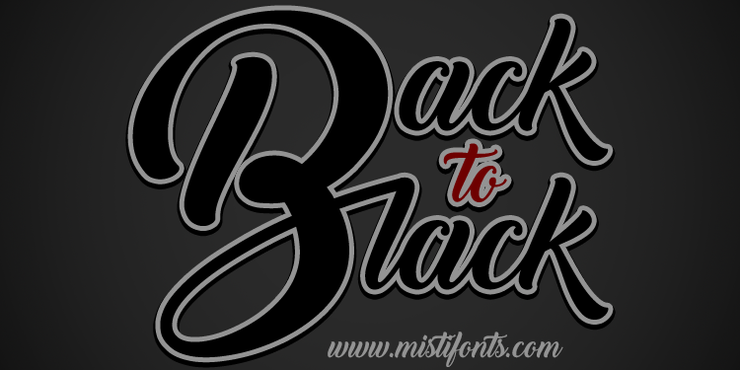 Back to Black字体 3