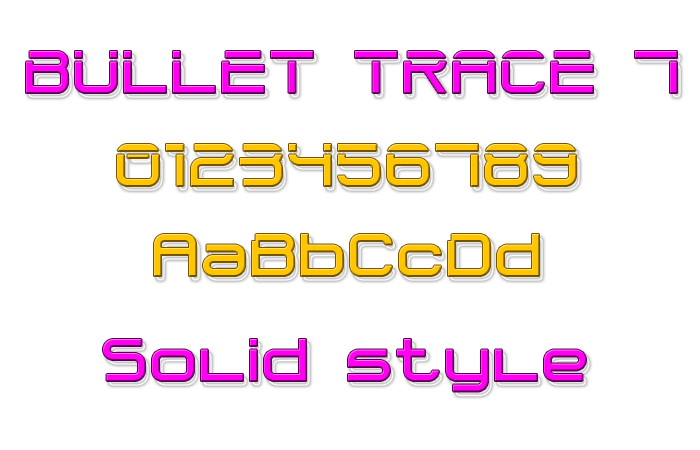 Bullet Trace 7字体 1