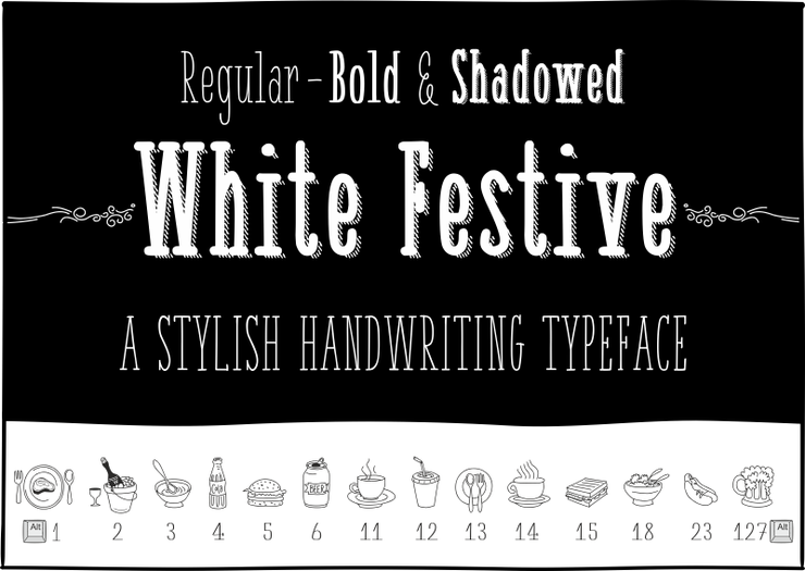 White Festive字体 1