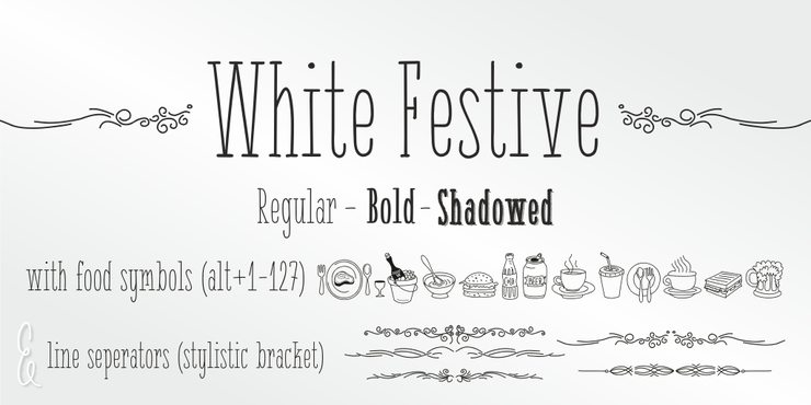 White Festive字体 2