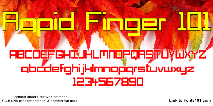 Rapid Finger 101字体 2