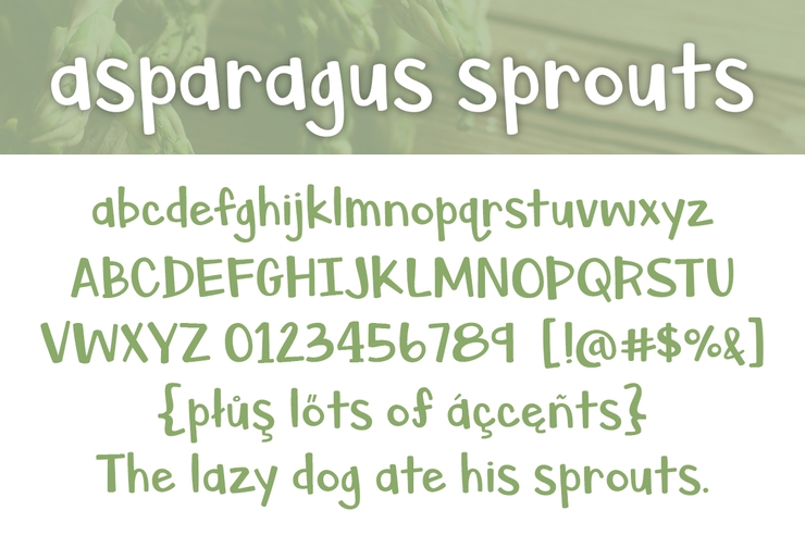 Asparagus Sprouts字体 3