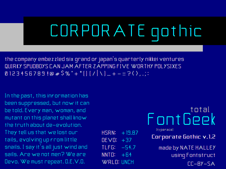 Corporate Gothic NBP字体 1