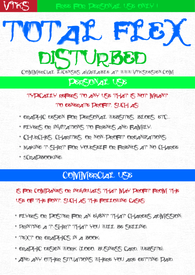 Vtks TotalFlexDisturbed字体 1
