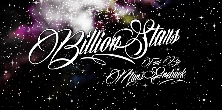 Billion Stars字体 1