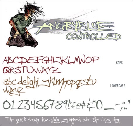 Angryblue  Controlled字体 1