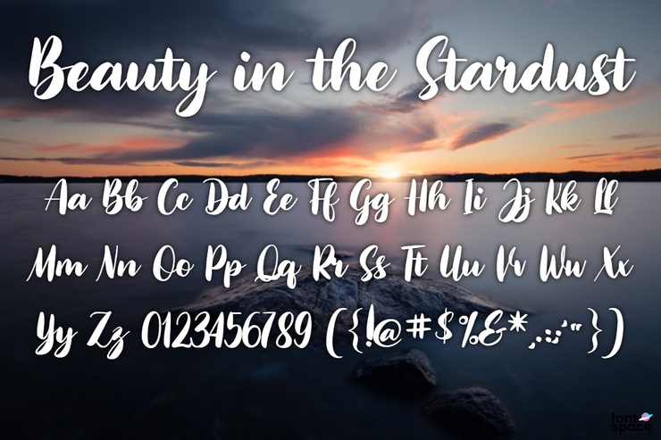 Beauty in the Stardust字体 1