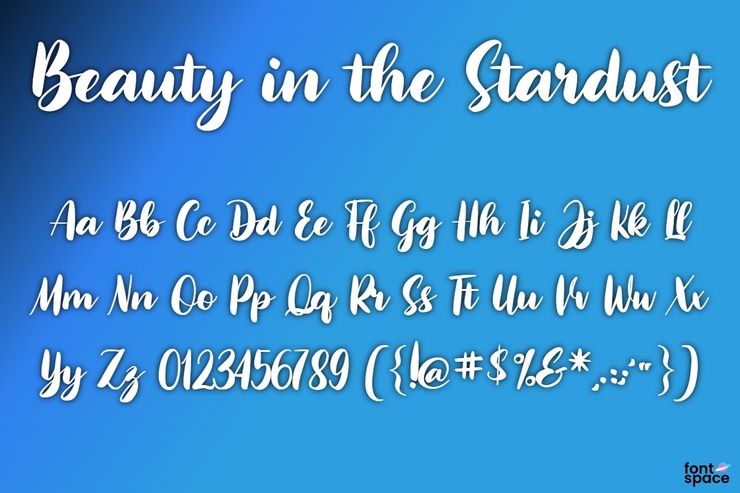 Beauty in the Stardust字体 2