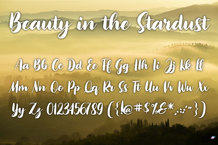 Beauty in the Stardust字体 3