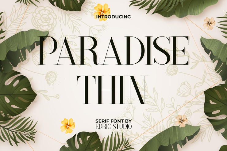 Paradise Thin字体 4