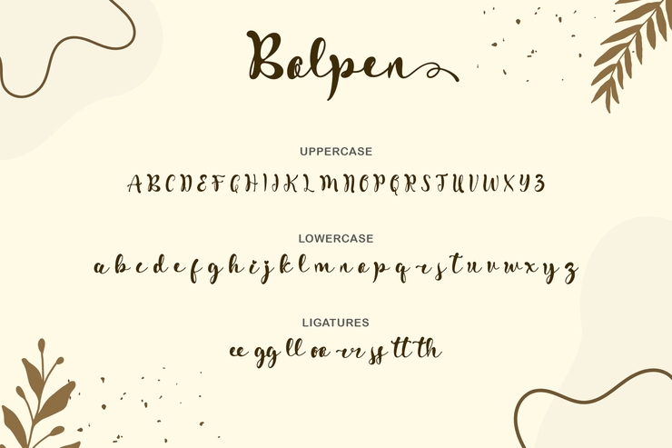 Bolpen字体 1
