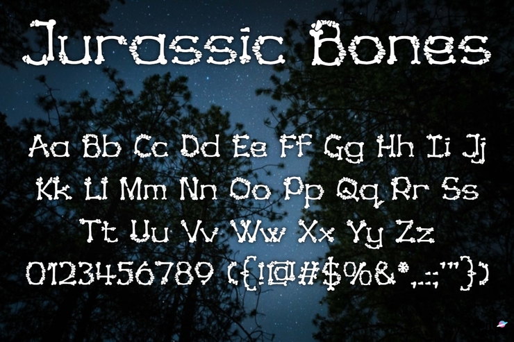 Jurassic Bones字体 1