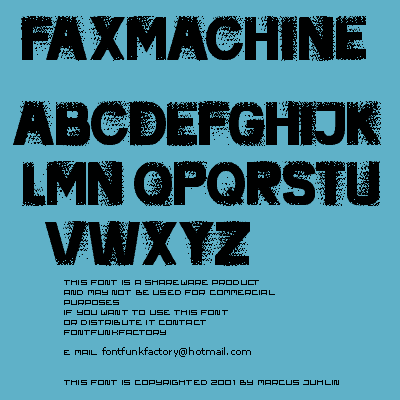 faxmachine字体 1