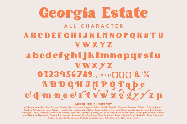 Georgia Estate字体 6