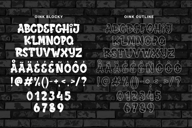 Oink Blocky字体 3