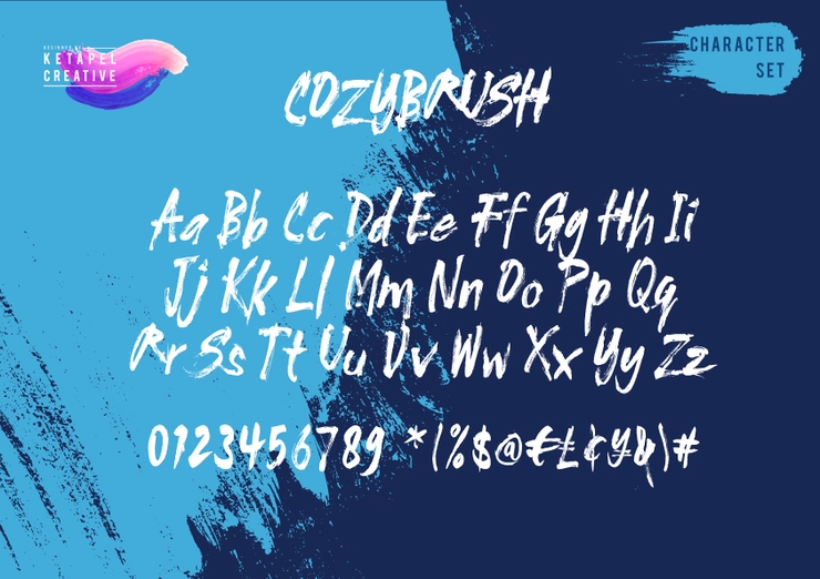 COZYBRUSH字体 3