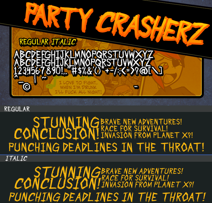 Party Crasherz PG字体 1