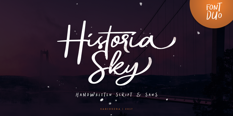 Historia Sky Script字体 1