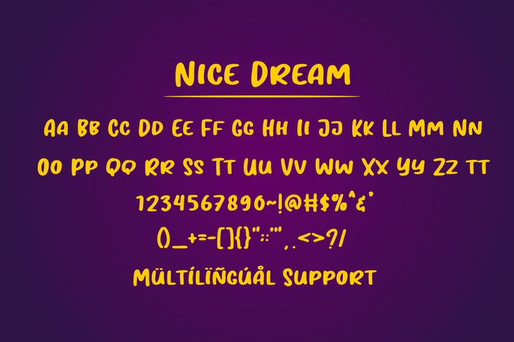 Nice Dream字体 4