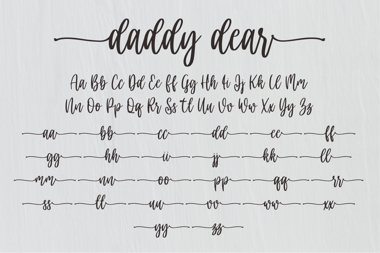 daddy dear字体 2