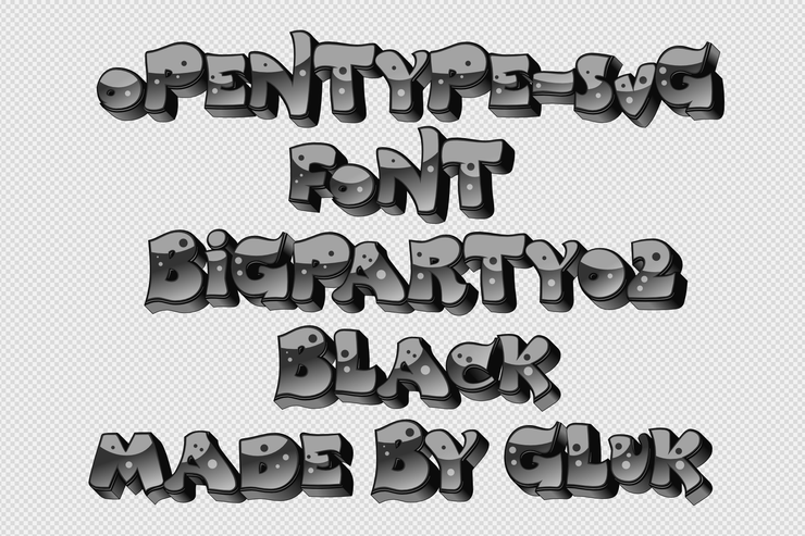 BigParty O2 Black字体 1