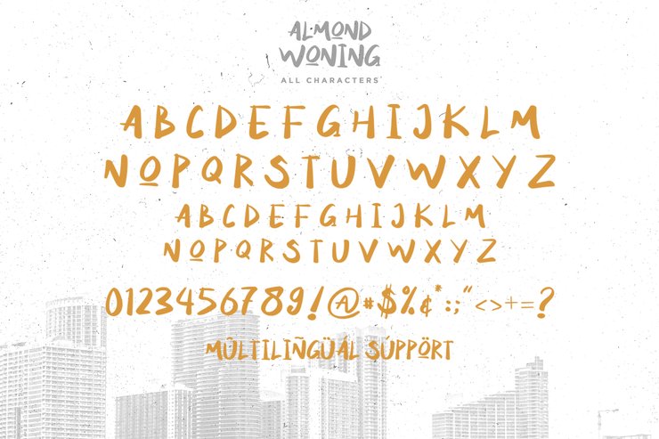 ALMOND WONING字体 7