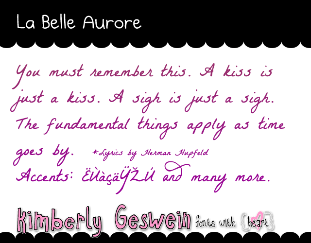 La Belle Aurore字体 2