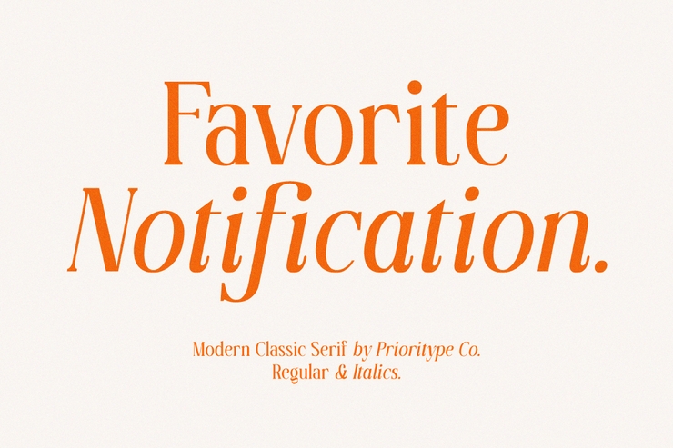 Favorite Notification字体 2