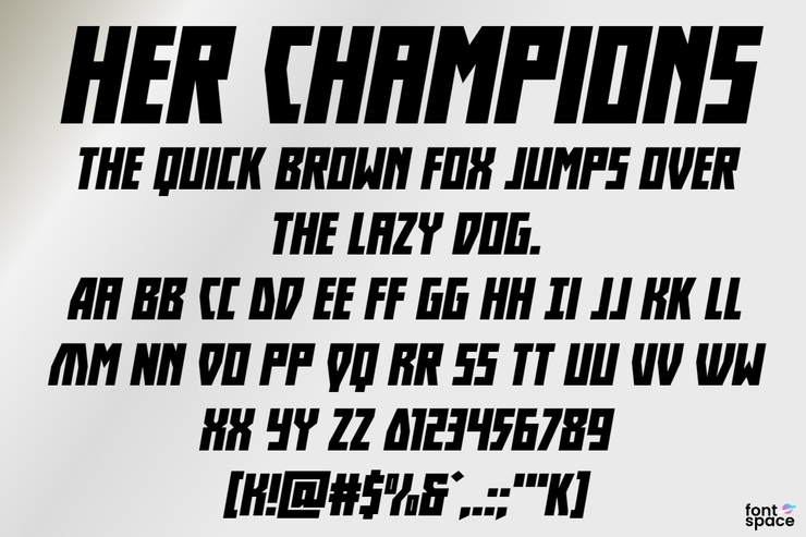 Her Champions字体 3