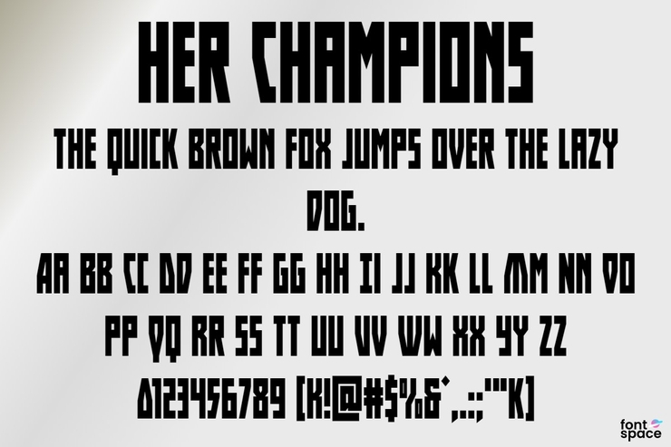 Her Champions字体 10