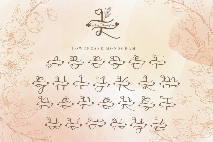 Levina Monogram字体 1