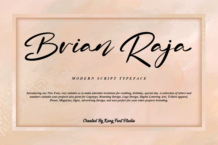 Brian Raja字体 1