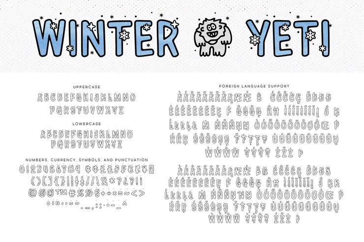 Winter * Yeti字体 1