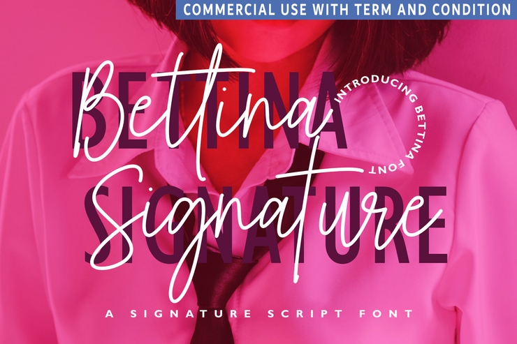 Bettina Signature Commercial Use字体 6