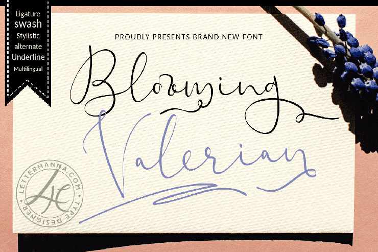 Blooming Valerian字体 8