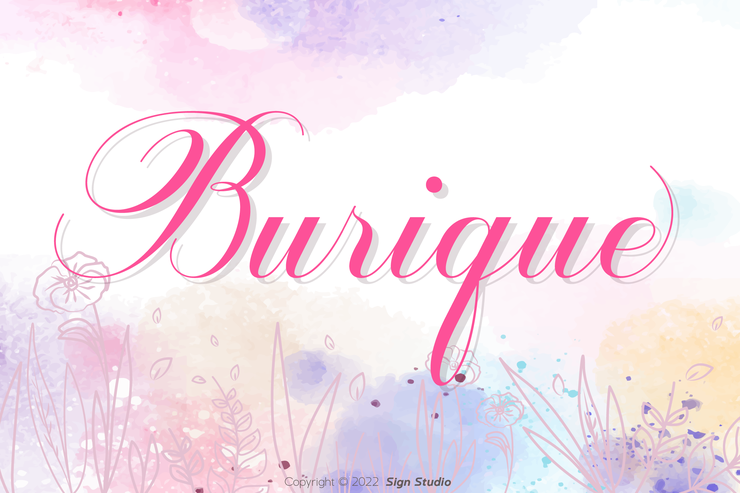 Burique字体 8