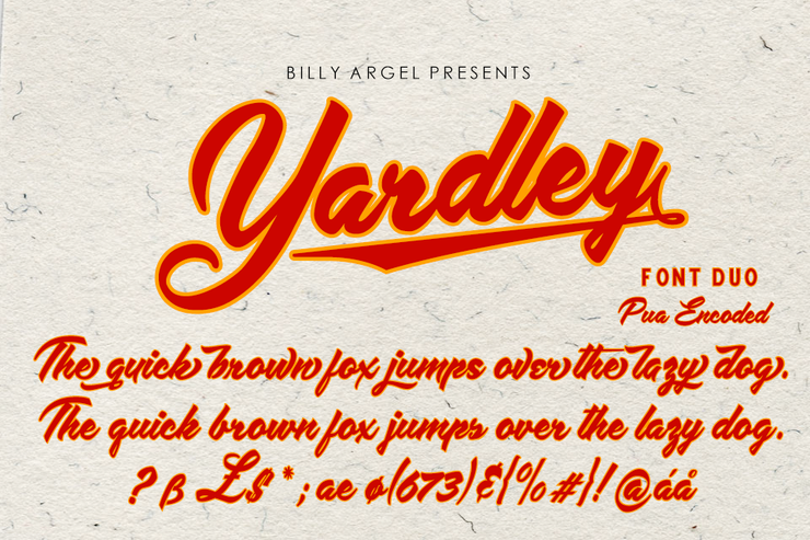 Yardley字体 3