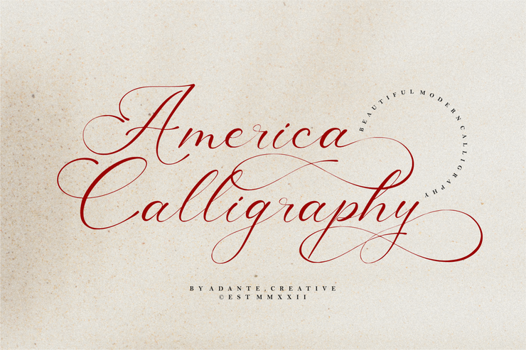 America Calligraphy字体 4