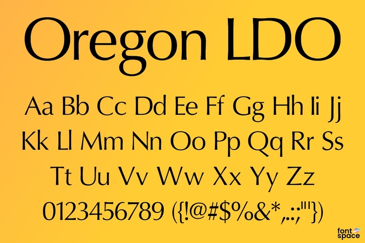 Oregon LDO字体 1