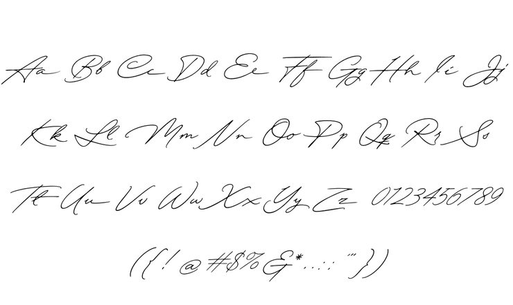 Quick Signature字体 1