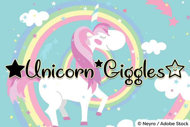 Unicorn Giggles字体 1