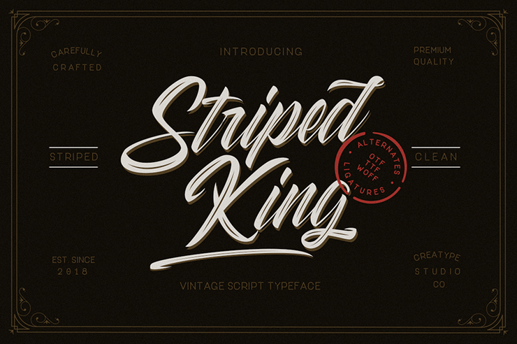 Striped King Clean字体 4