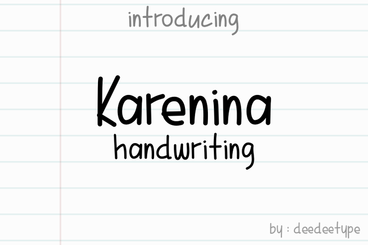 Karenina Handwriting字体 4