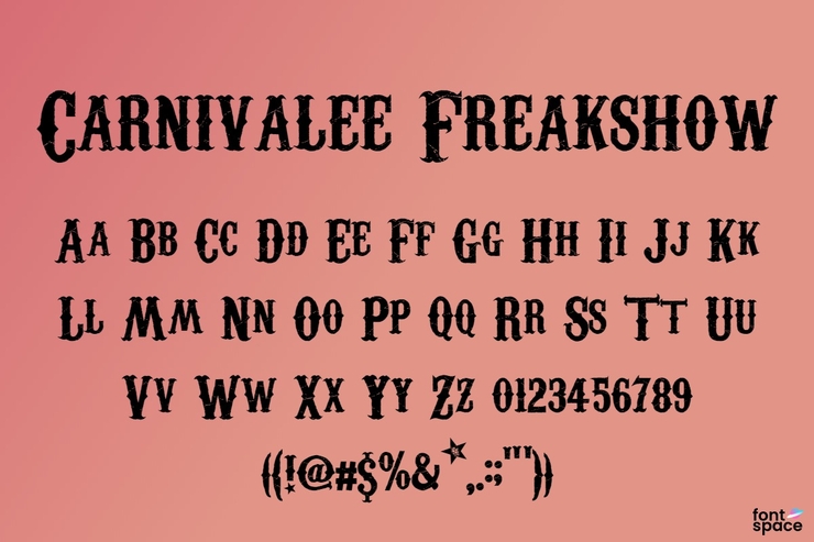 Carnivalee Freakshow字体 1