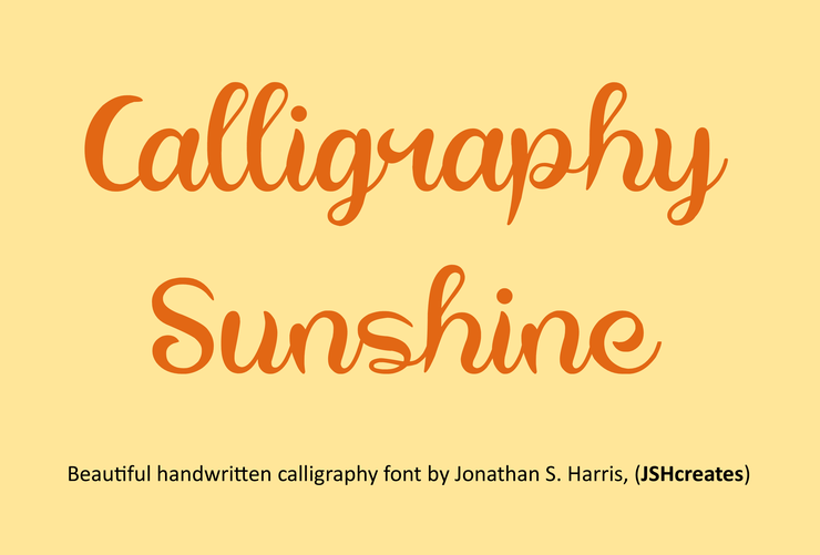 Calligraphy Sunshine字体 1