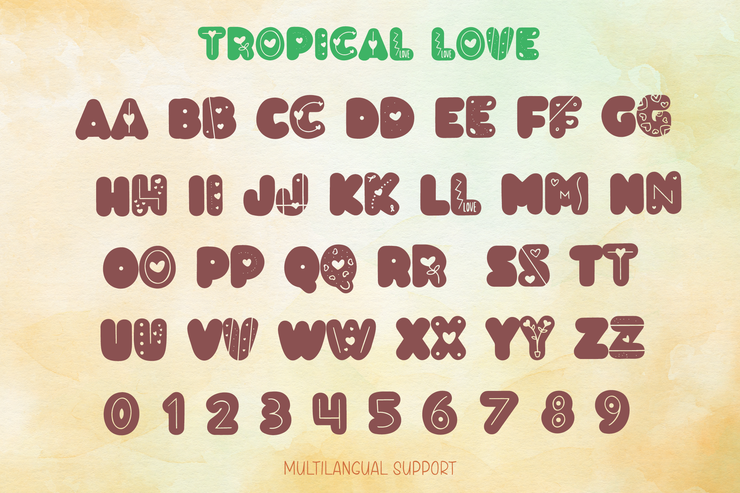 Tropical Love字体 5