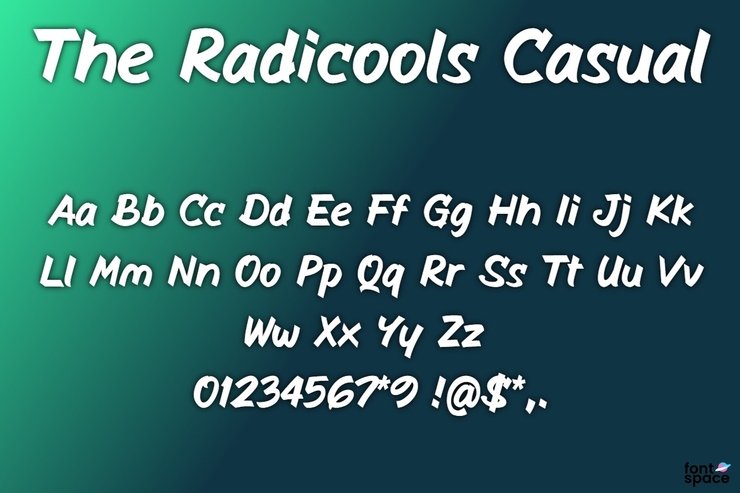 The Radicools Casual字体 2